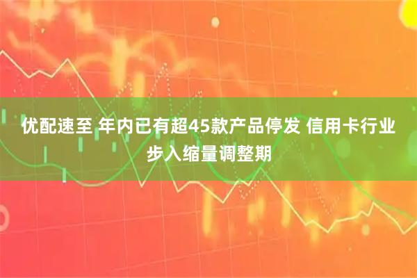 优配速至 年内已有超45款产品停发 信用卡行业步入缩量调整期