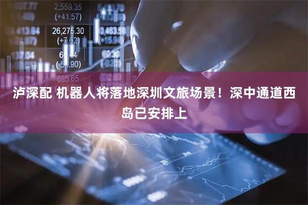 泸深配 机器人将落地深圳文旅场景！深中通道西岛已安排上